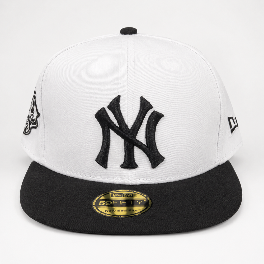 Gorra blanca NY visera negra