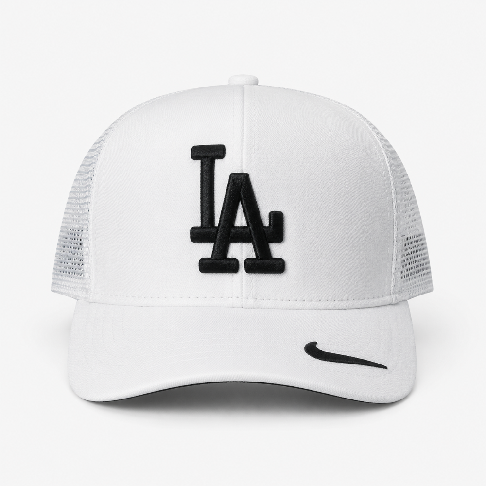 Gorra blanca LA malla blanca visera blanca