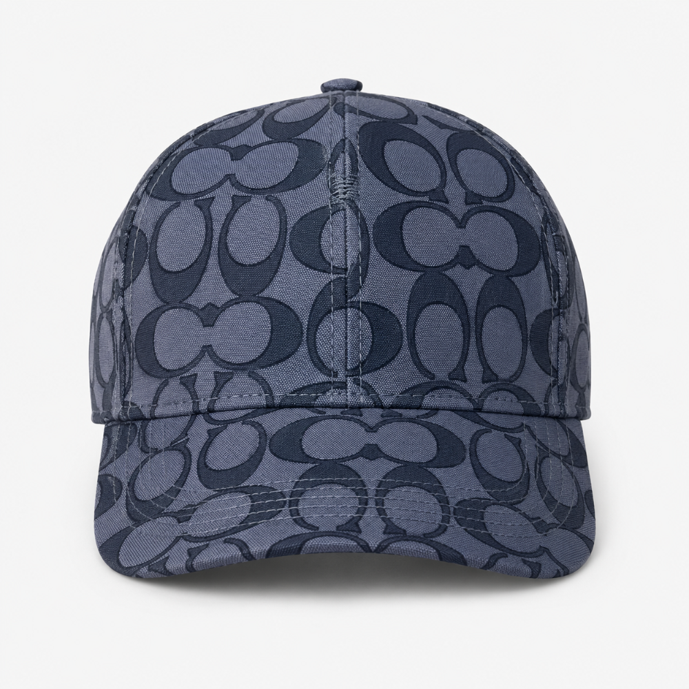 Gorra gris Coach monograma negro