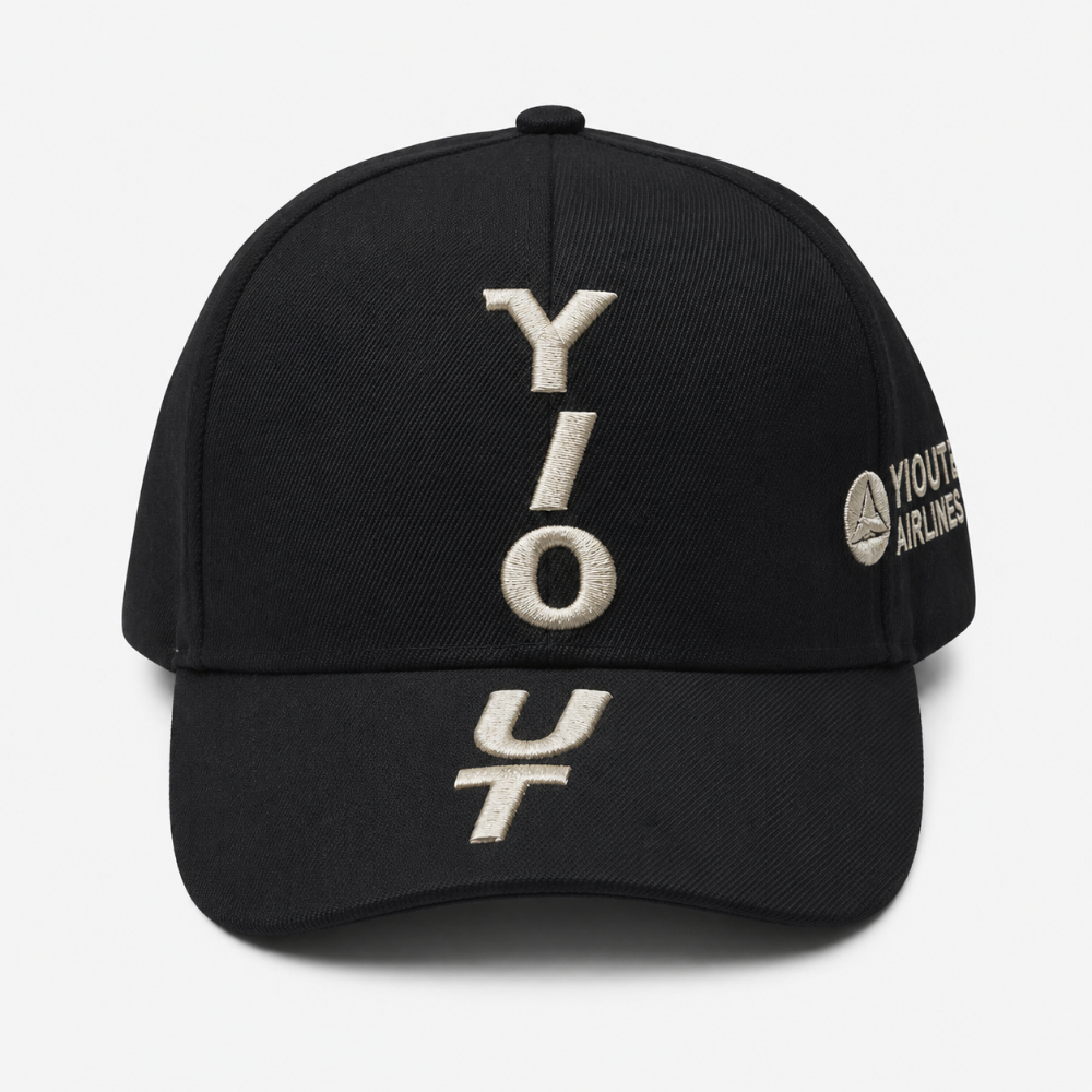 Gorra negra YIOUT Airlines visera curva