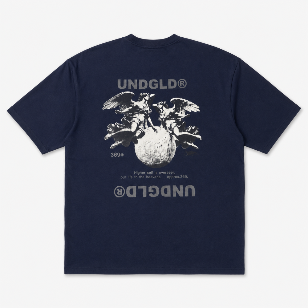 Camiseta oversize premium azul marino Undergold Ángeles
