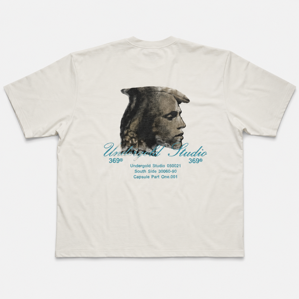 Camiseta oversize premium crema Undergold Studio