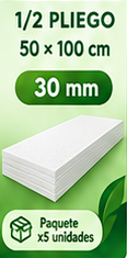 Lamina Icopor 1/2 Pliego 30mm