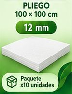 Lamina Icopor Pliego 12mm