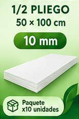 Lamina Icopor 1/2 Pliego 10mm