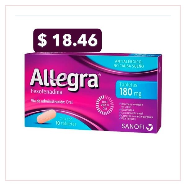 ALLEGRA 180 MG X 10 COMP