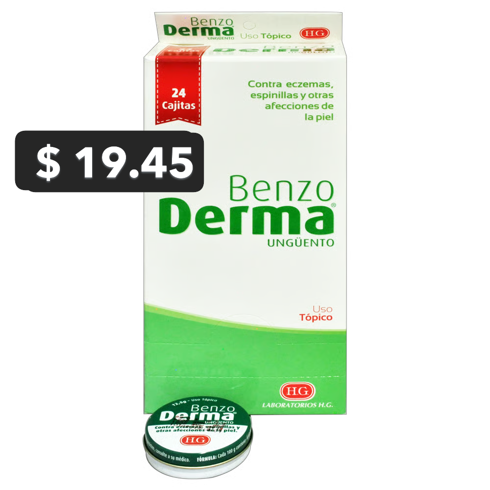 BENZO DERMA 12.5 GR X 24 LATAS