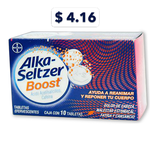 ALKA SELTZER BOOST X 10 TABS