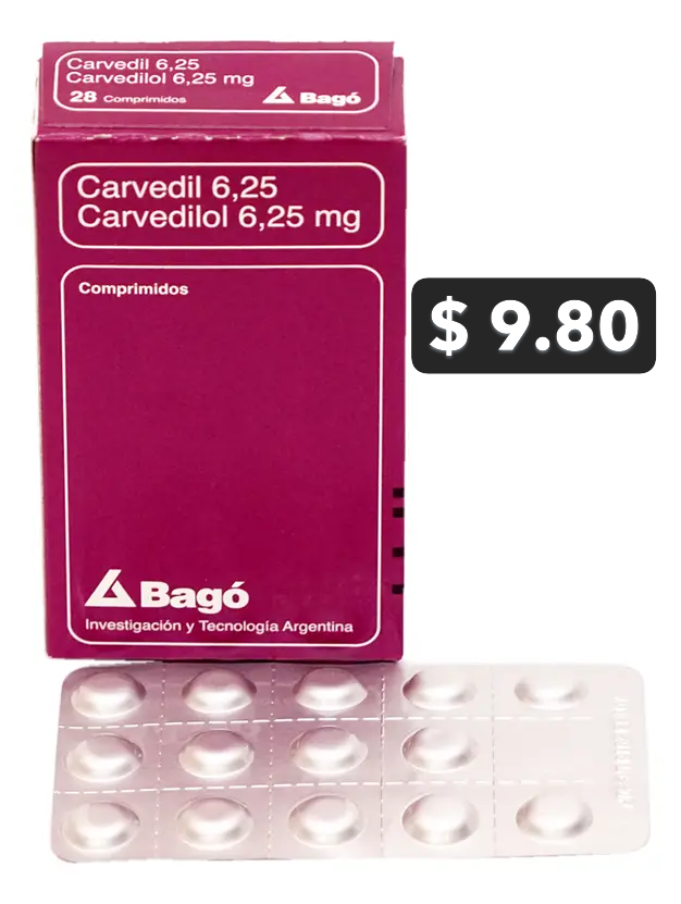 CARVEDIL 6,25MG X 28 COMP