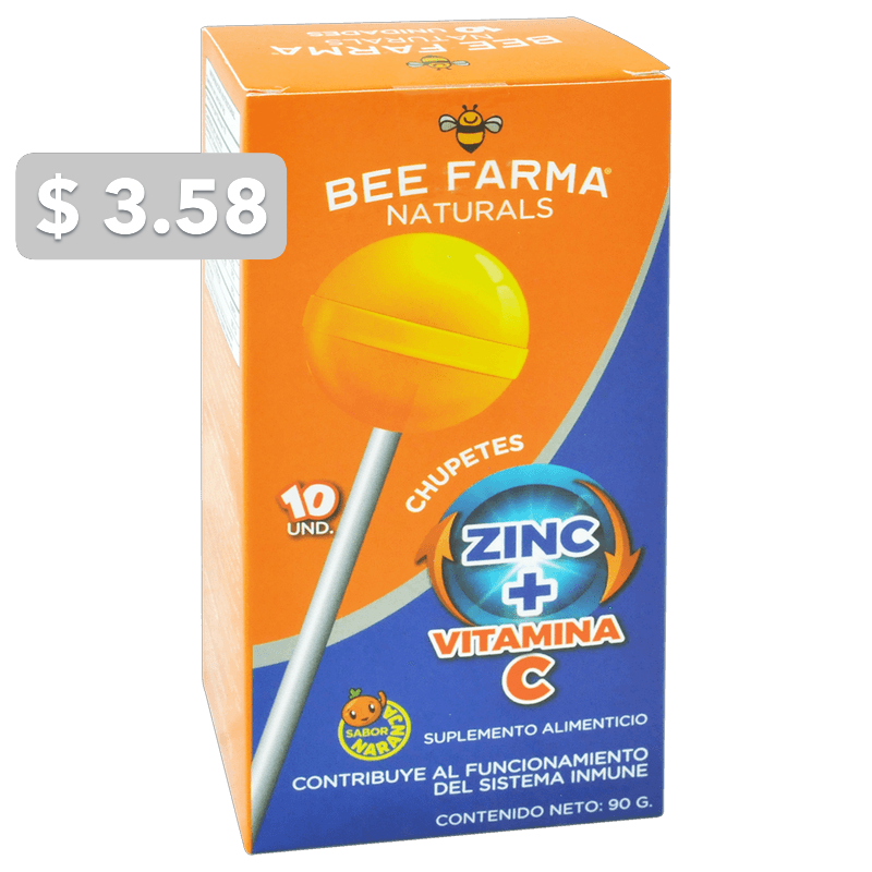 CHUPETES DE ZINC+VIT C X 10 UNID (3299)