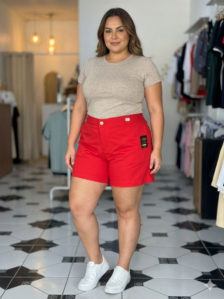 1007 SHORT ROJO TLL 20