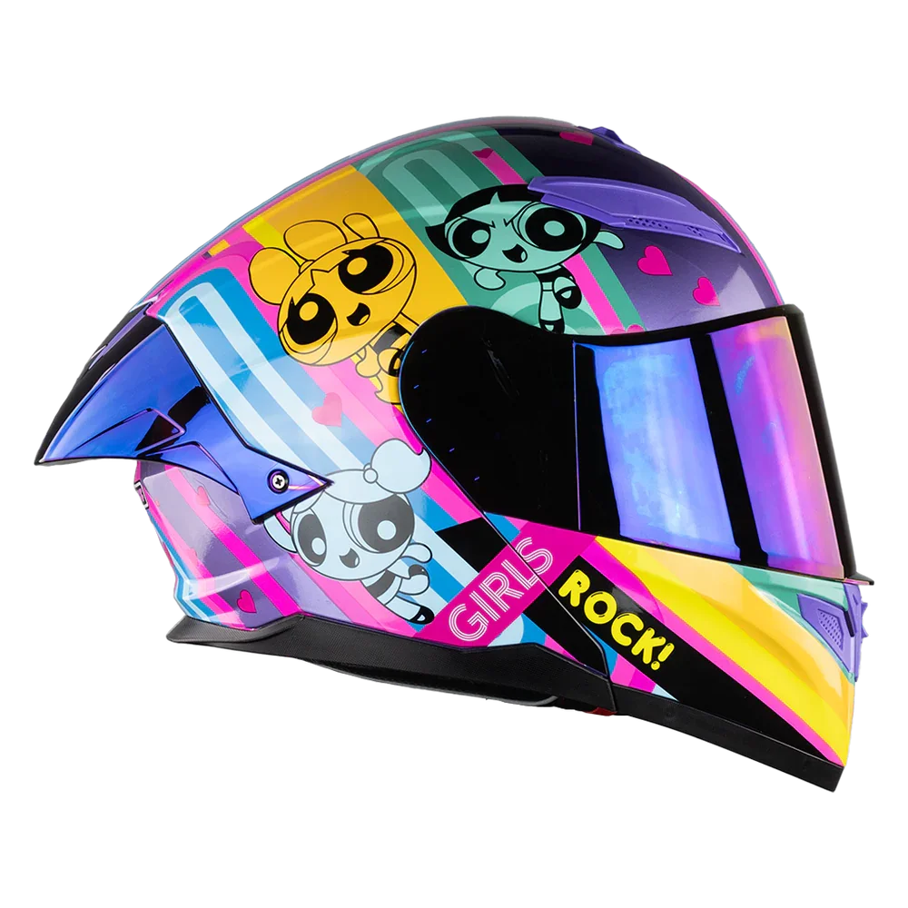 CASCO STARK CHICAS SUPERPODEROSAS ROCK GIRL MORADO