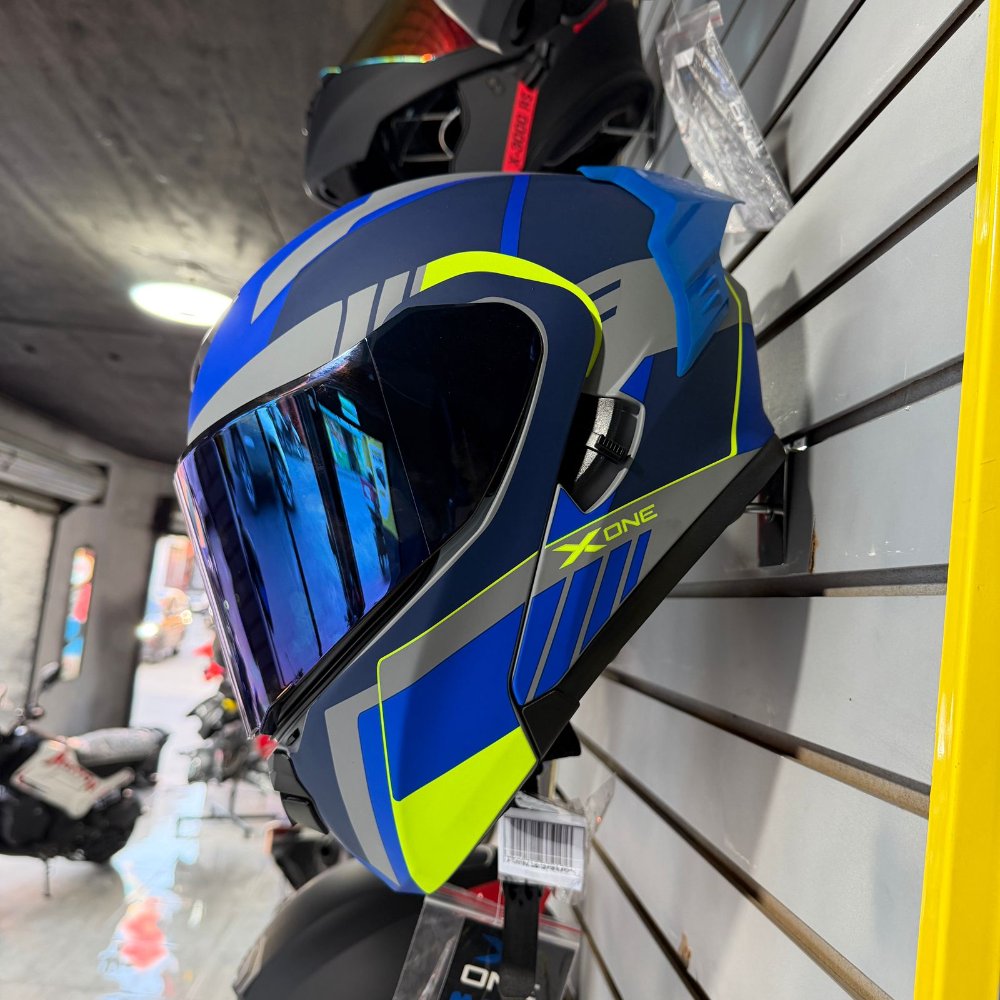 CASCO X ONE AZUL GRIS AM MOMBAK TALLA L