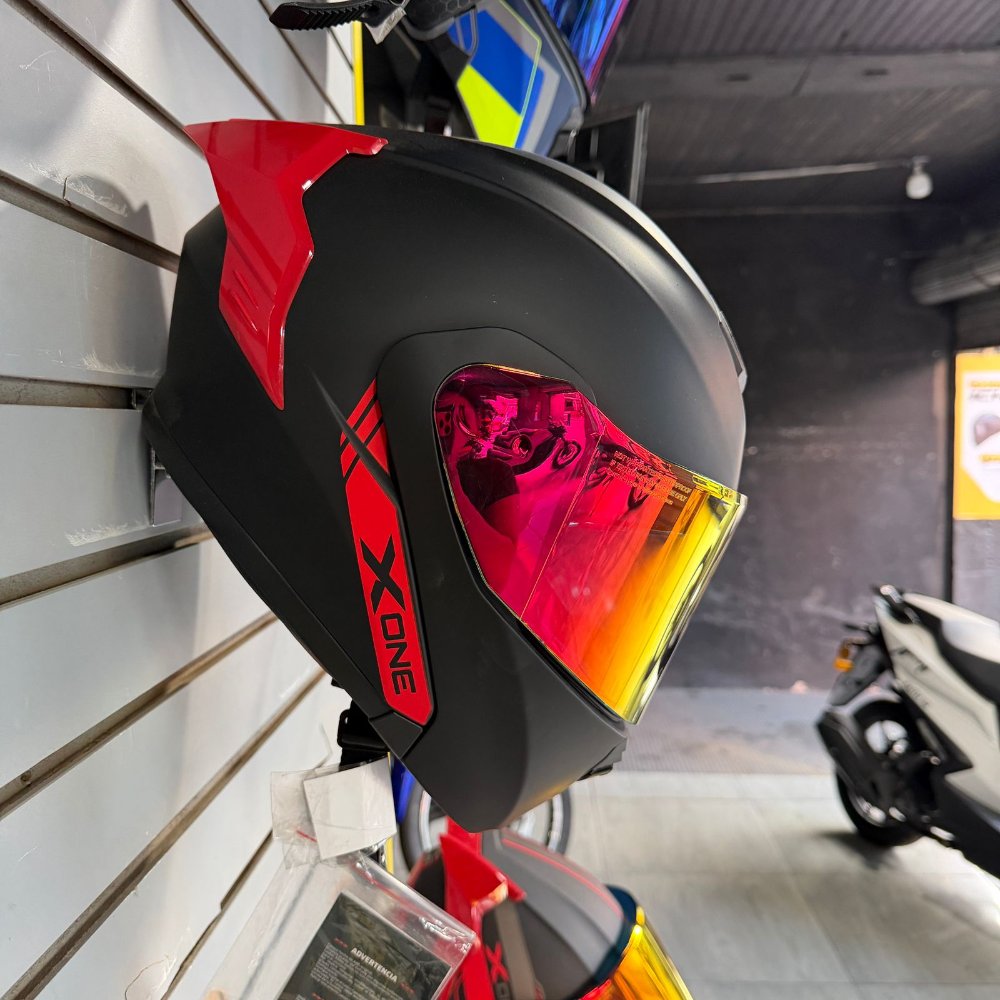 CASCO X ONE ROJO IRIDIUM