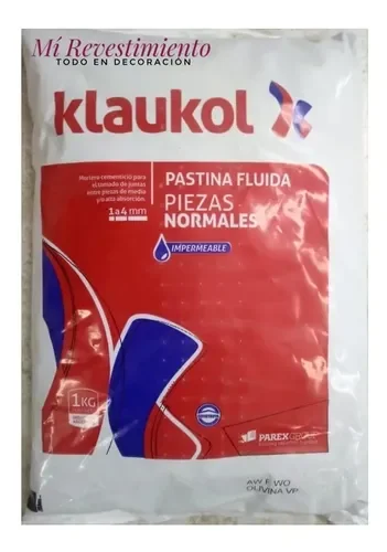 Pastina Fluida Klaukol para piezas normales de 1 kg en color naranja