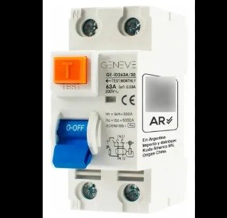 Interruptor Diferencial Bipolar 63A Geneve