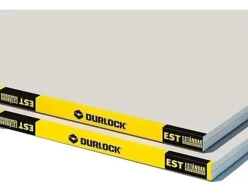 Placa Estándar Durlock 12,5mm. 1,20m x 2,40m.