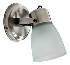Aplique de 1 Luz Base Redonda - Acero