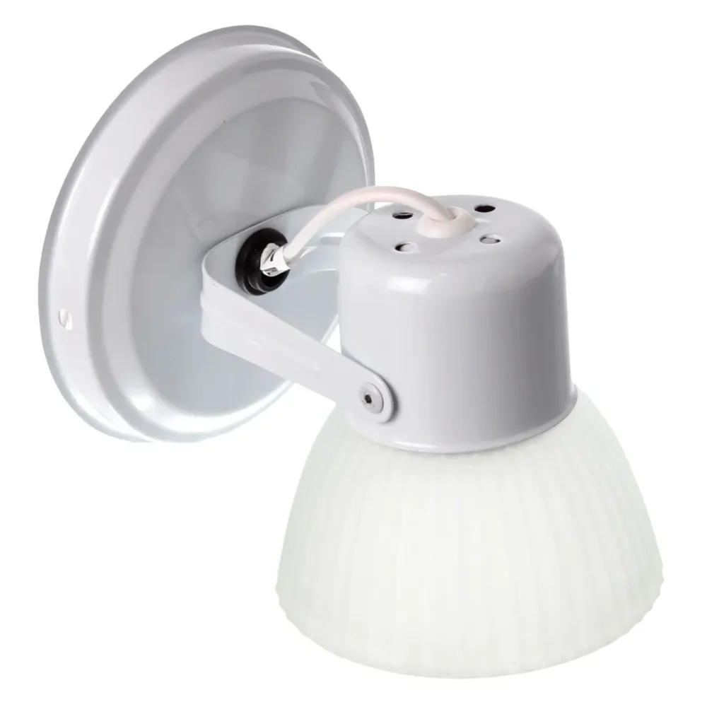 Aplique de 1 Luz Base Redonda - Blanca