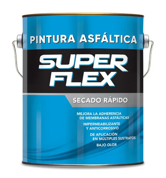 Pintura asfáltica marca Emapi modelo Super Flex de 1 litro para impermeabilización