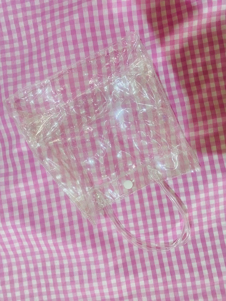 Bolsa con asa gde transparente