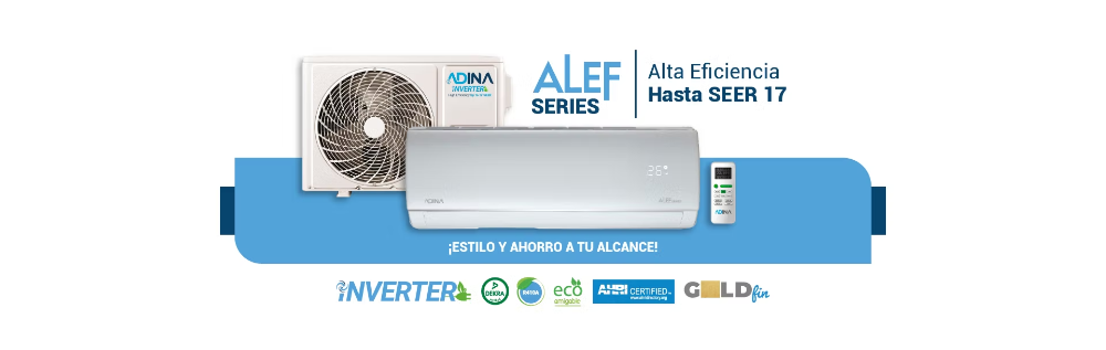 *Precio más IVA. Aire acondicionado ADINA 12K inverter SEER 17