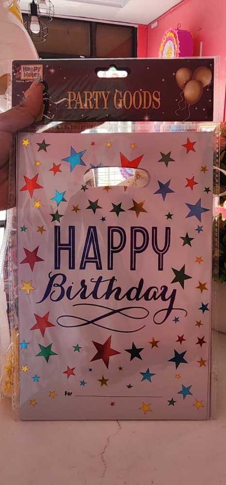 Bolsitas de regalo Happy Birthday 25x17cm 10 PIEZAS/BOLSA