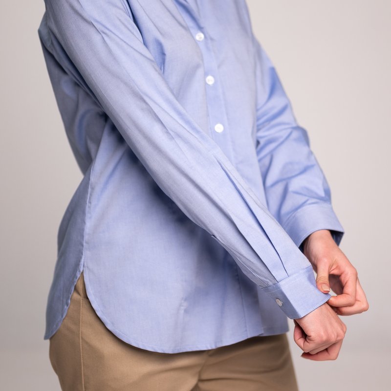 BLUSA MICRO OXFORD DAMA MANGA LARGA