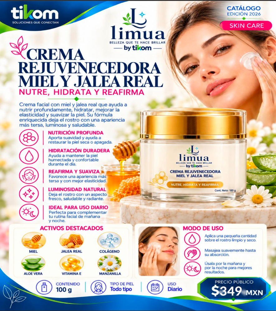 CREMA REJUVENECEDORA MIEL Y JALEA REAL