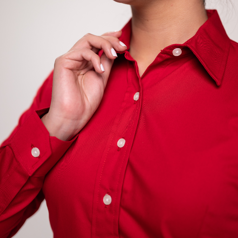 BLUSA GABARDINA DAMA MANGA LARGA