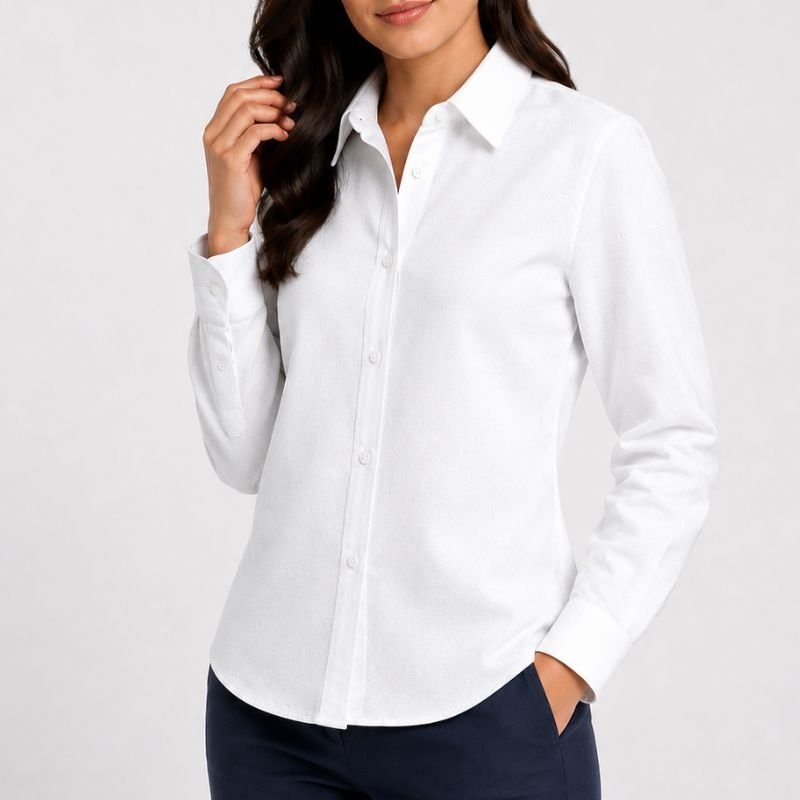 BLUSA OXFORD MANGA LARGA