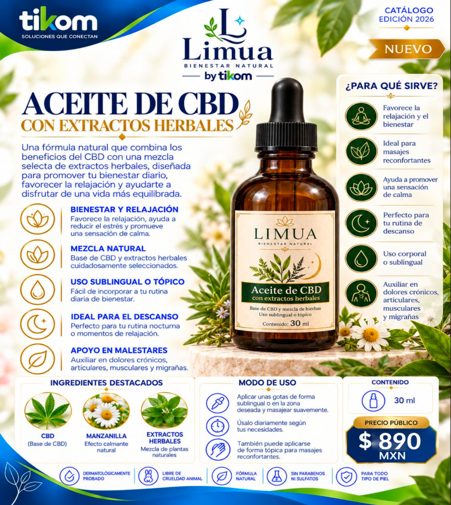 ACEITE DE CBD CON EXTRACTOS HERBALES