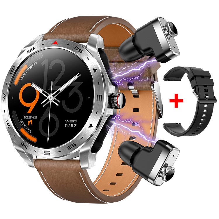 Reloj Smartwach Con Audifonos T95 Plateado