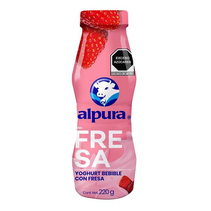 Alpura bebible sabor fresa 220ml