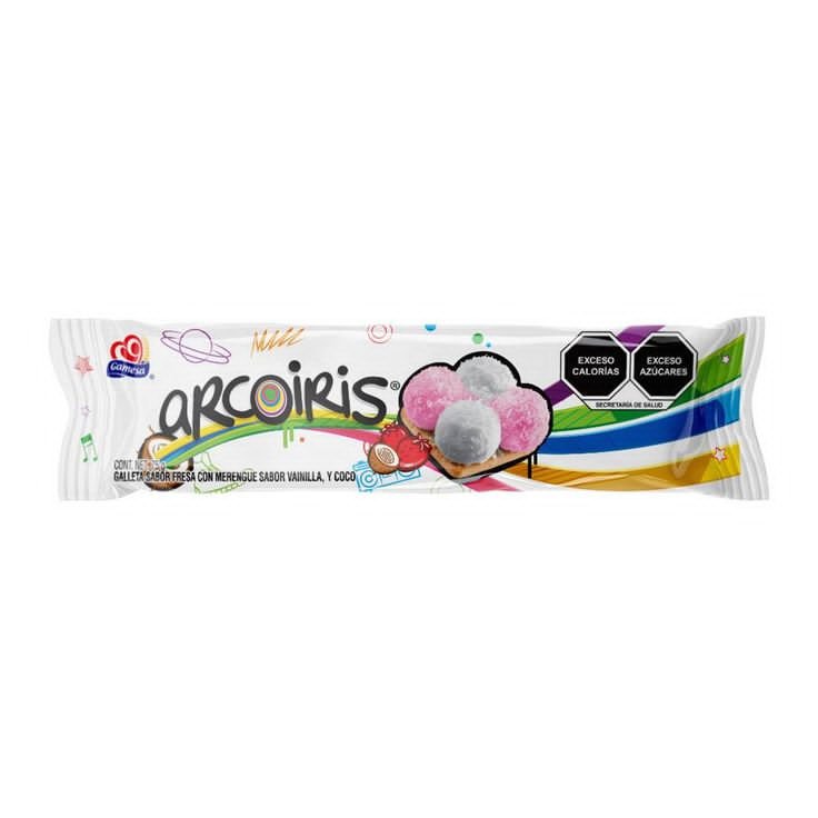 Arcoíris con merengue sabor vainilla y coco 94g