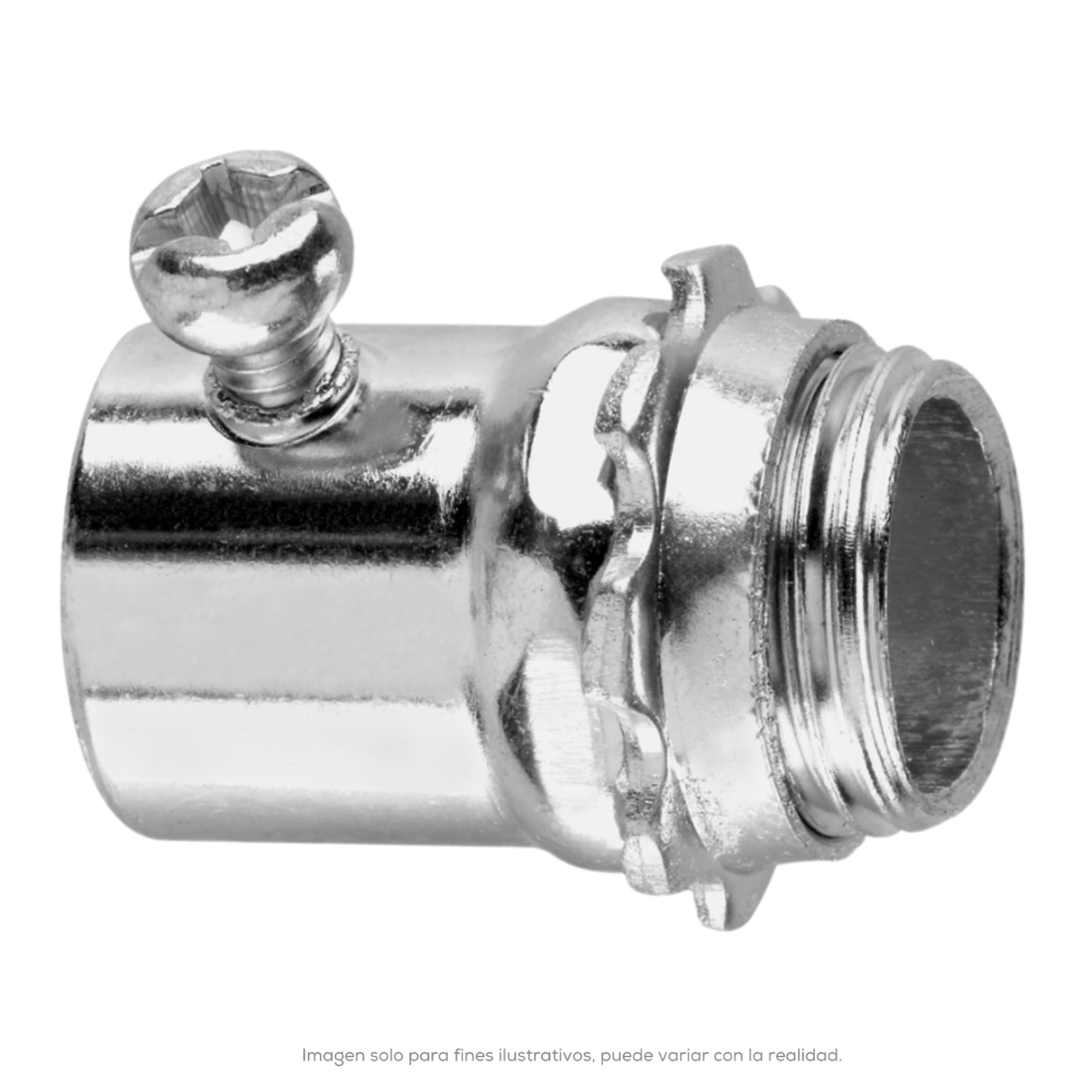 CONECTOR RECTO CONDUIT 1/2 ACERO GALZANIZADO