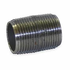3/4 NIPLE CUERDA CORRIDA ACERO NEGRO