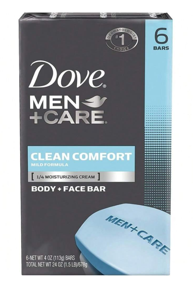 Dove Jabón de barra para Body y rostro Men+Care Clean Comfort de 4oz/113g