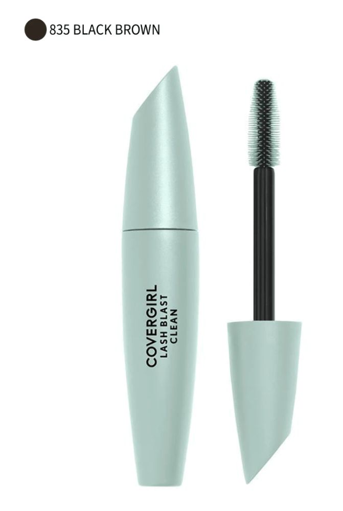 CoverGirl Máscara de pestañas resistente al agua Lash Blast Clean, color negro o marrón, 0.44 fl