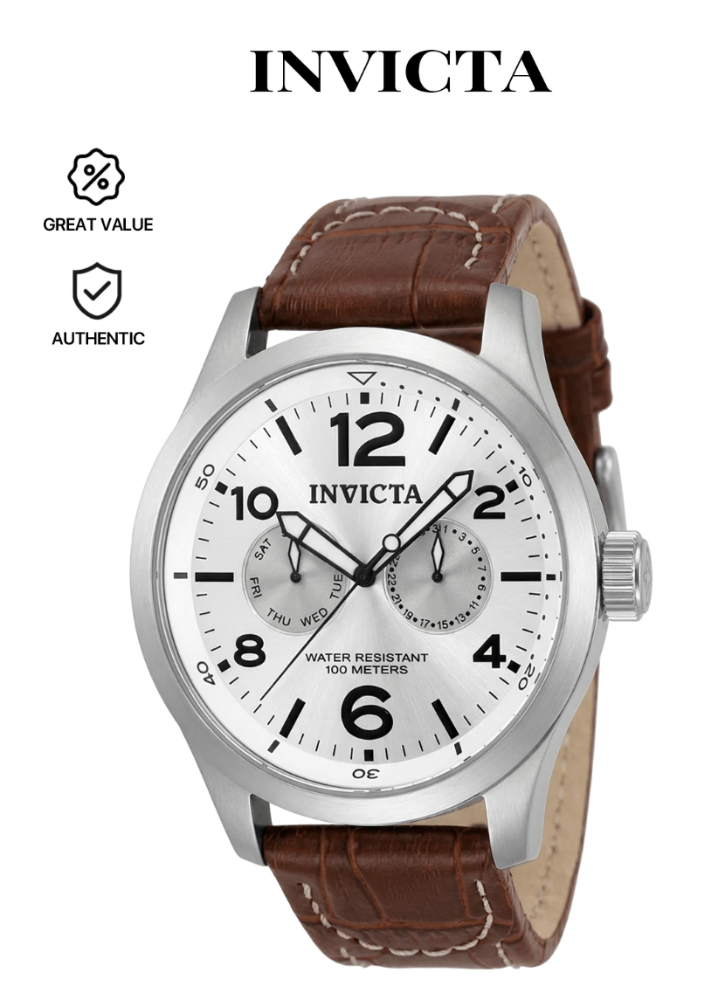 Reloj Invicta para hombre 0765 I-Force de cuarzo multifunción con esfera plateada