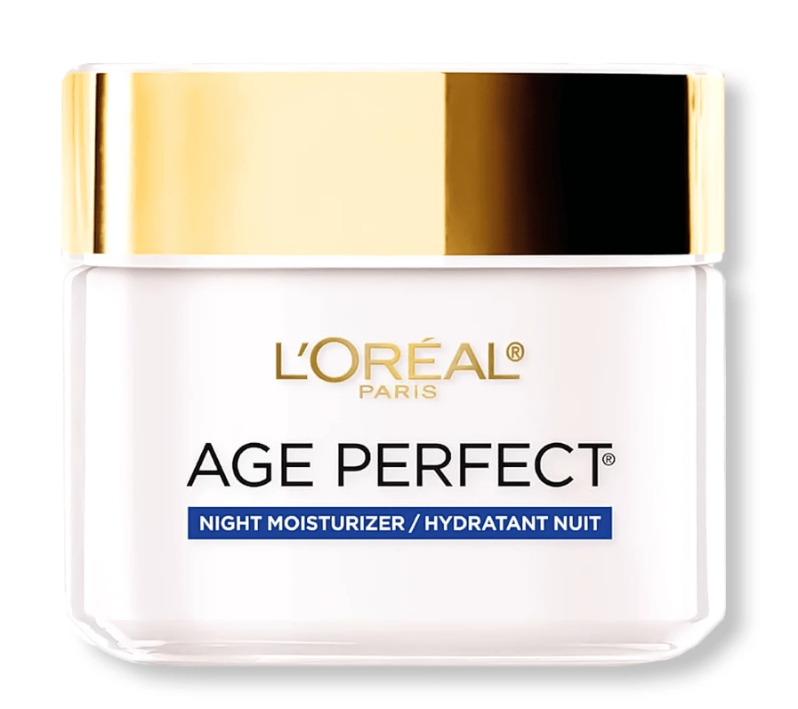 L'Oreal Crema hidratante nocturna Age Perfect de 2.5oz/70g. Repara durante la noche, nutre y reafirma