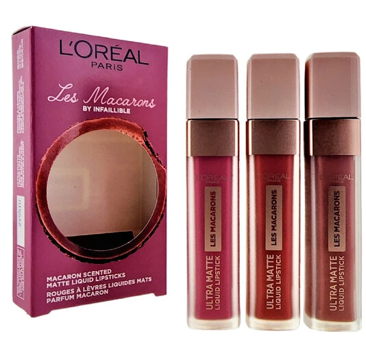 L'Oreal Lápiz labial líquido mate Infaillible Les Macarons (3 unidades, 10 ml)