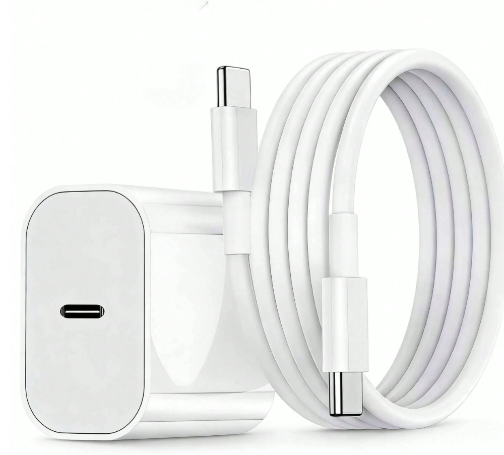 Kit de carga rápida de 20W [Adaptador de alimentación USB-C + Cable Tipo-C]