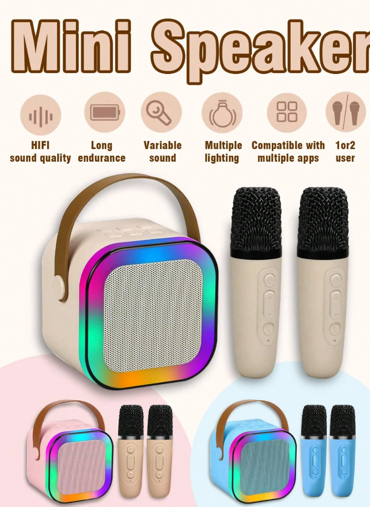 Sistema de micrófono inalámbrico y altavoz, adecuado para karaoke, interacción en el hogar, fiestas de audio, uso al aire libre