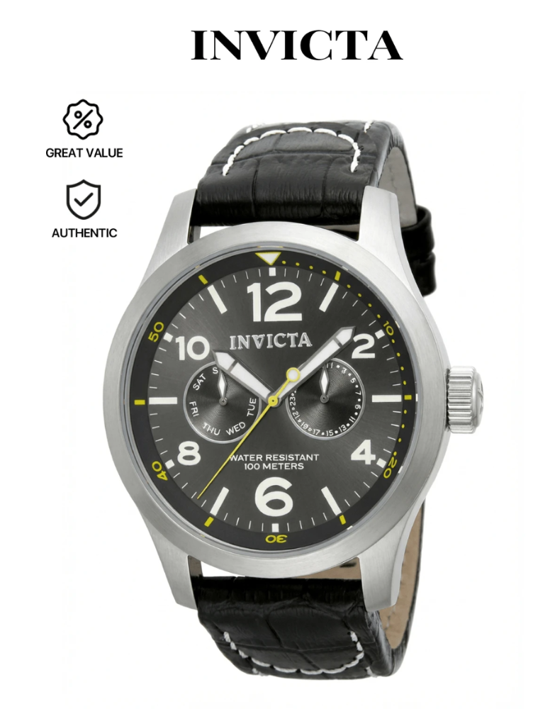 Reloj Invicta para hombre 14142 I-Force de cuarzo con esfera gris carbón