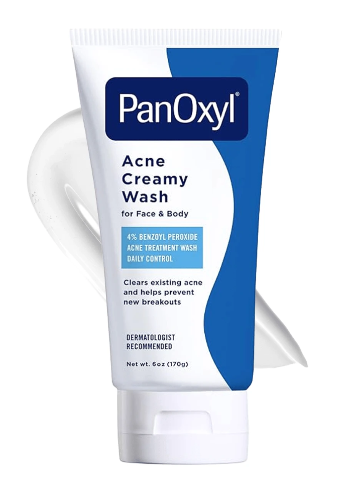 PanOxyl Limpiador cremoso para el acné con peróxido de benzoilo al 4%, 6oz/170g