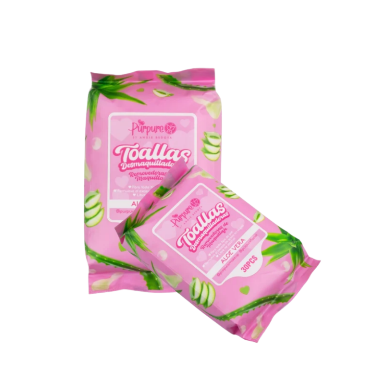 Toallitas Desmaquillantes con Aloe Vera - Purpure
