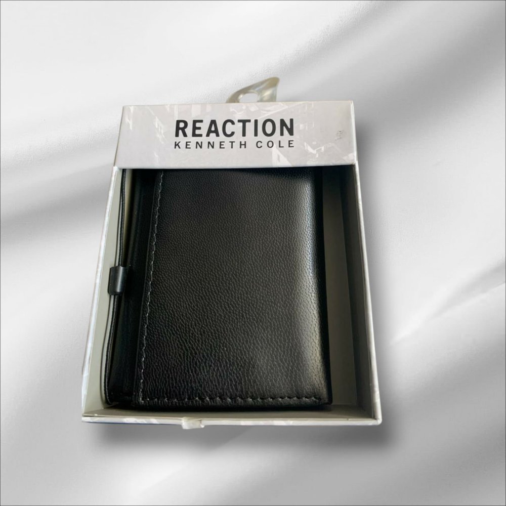 KENNETH COLE Billetera negra para hombre