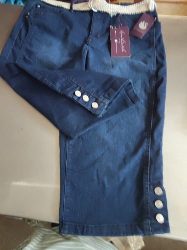 GLORIA VANDERBILT PANTALON PESCADOR T/10 AZUL