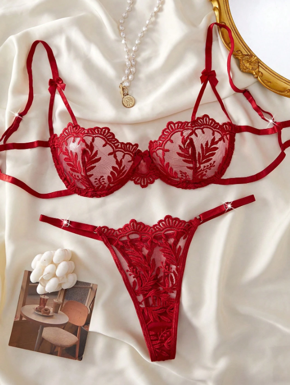 DUO lancería 2 piezas (ROJO) TALLA S